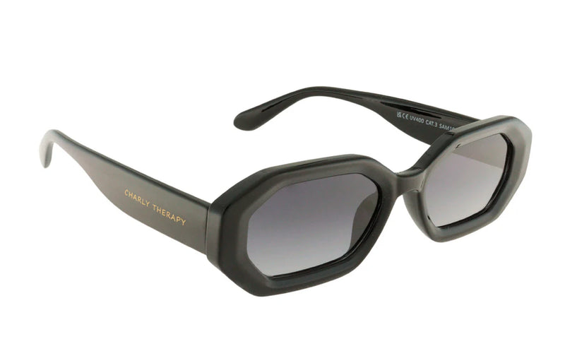 Lunettes de soleil géométriques Billie Noir – MARMA concept store