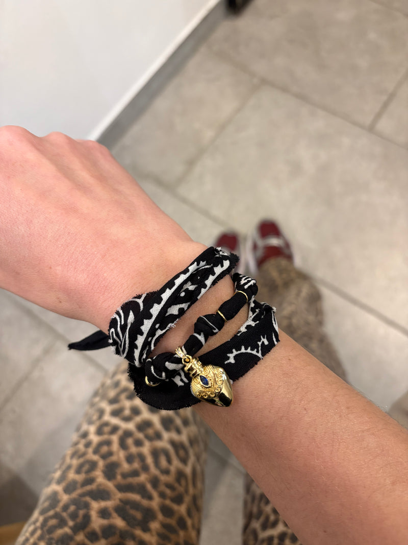 Collier/Bracelet noir - Fiole Spiritus