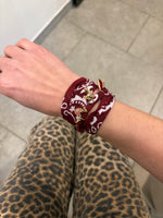 Collier/Bracelet bordeaux - Champi strass Magic Dream