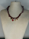 Collier/Bracelet bordeaux - Champi strass Magic Dream
