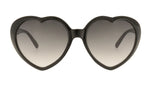 Lunettes de soleil en forme de cœur - Sue Noir