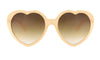 Lunettes de soleil en forme de cœur - Sue Rose