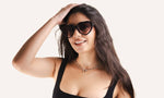 Lunettes de soleil en forme de cœur - Sue Noir