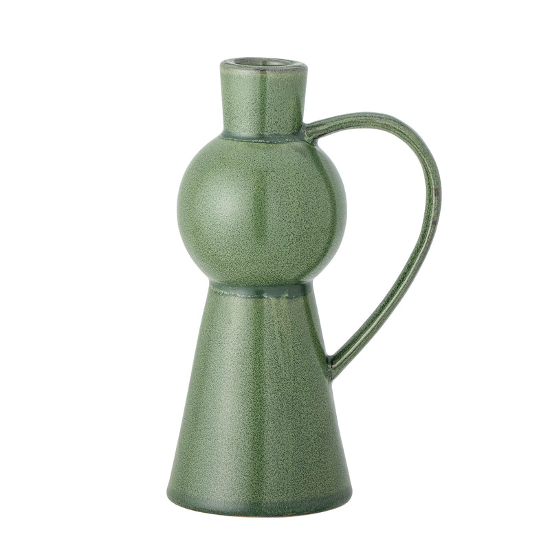 Bougeoir Fija moyen, Vert, Grès