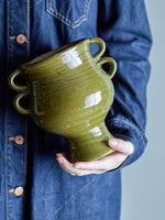 Pot/Vase Raia, Vert, Grès