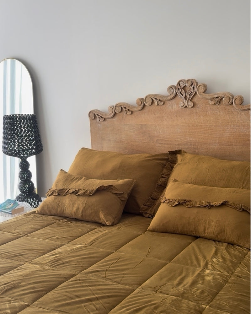 Housse de coussin 55x80 cm 2 volants - Elsa