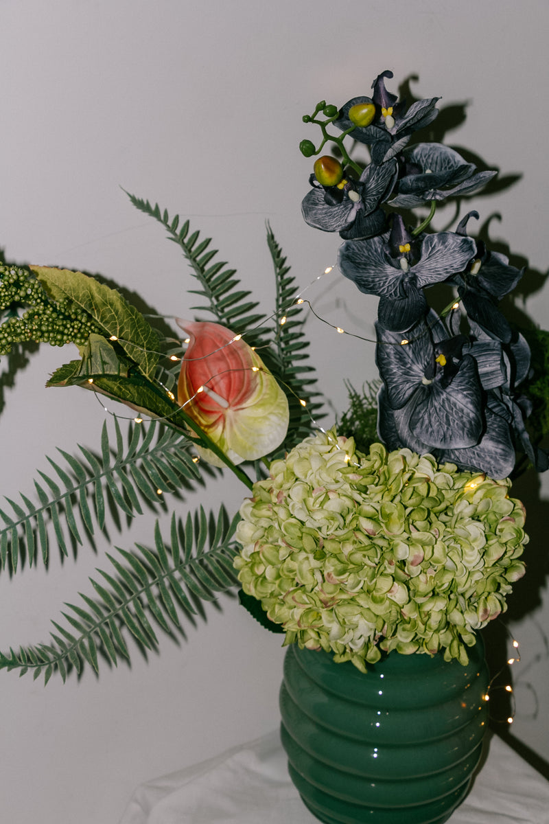 Vase Saihah, Vert, Verre