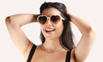 Lunettes de soleil en forme de cœur - Sue Rose