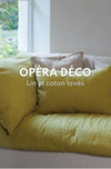 Edredon lin et coton lavés, Opera deco, 80x200cm