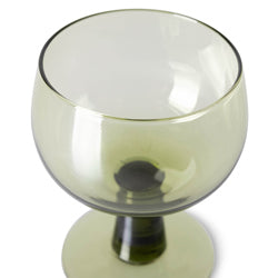 Verres à eau, set de 4, vert olive