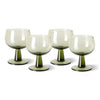 Verres à eau, set de 4, vert olive